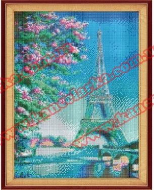 Алмазна мозаїка 'Весна в Парижі', 40*50см, з підрамником, 954091, Santi 954091?>