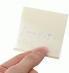 Блок пластиковий для заміток з клейким шаром, 75*75мм, 50арк., прозорий рожевий BM.2310-10 BM.2310-10