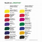 Набір гуашевих фарб CREATIVE 16 по 20мл., ROSA Studio, 221551 221551