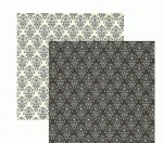 Набір паперу для скрапбукінгу Noir et Chic, 15Х15 см. двохсторонній+глітер, 64арк. FEPAD055