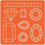 Молд силиконовый Gems, 9,52x9,52см, Mod Podge