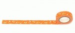 Стрічка тканинна самоклеюча Оранжева у квіточки, 1,5м*5мм, 952627 952627