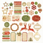 Набір паперових висічок для скрапбукінгу 'Christmas Night' 53шт. SM2000014 SM2000014