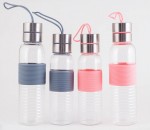 Пляшка для води, рожева, 22х7см, 420мл, 705614 705614