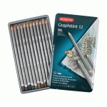 Набор акварельных графитных карандашей Graphitint, 12 шт, в металл. коробке, Derwent 700802