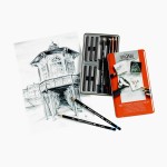 Набор материалов для графики Sketching Collection, 12 предметов, в металл. коробке, Derwent 34305