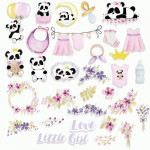 Набор бумажных висичок для скрапбукинга 'My little baby girl' 42шт. FDSDC-04024 FDSDC-04024