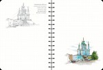 Скетчбук, книга ескізів 'Міста світу', експрес курс для малювання 210-7