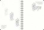 Скетчбук книга для записів і замальовок 'Рисуем красивые шрифты, искуство леттеринга', експрес-курс 205-3