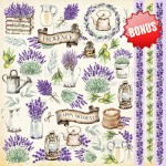 Набір двостороннього паперу для скрапбукінгу 20*20см 'Lavender Provence', 200г/м2, 10 арк., 02064 02064