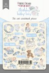 Набір паперових висічок для скрапбукінгу 'Shabby baby boy' 55шт. FDSDC-04075 FDSDC-04075