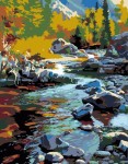 Набор-стандарт, картина по номерам, акриловая живопись, 'Река в горах', 35*45см, ROSA START