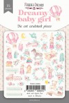 Набір паперових висічок для скрапбукінгу 'Dreamy baby Girl' 55шт. FDDCS-04081 FDDCS-04081