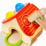 Деревянная развивающая игра 'Домик с мячиками и молотком', House Pounding, 6947, TOP BRIGHT 6947