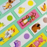 Пазл та гра 'Кольорові тваринки', 10 карток, 200100, Dodo Toys 200100