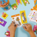 Пазл и игра 'Цветные животные', 10 карточек, 200100, Dodo Toys 200100