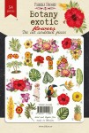 Набір паперових висічок для скрапбукінгу 'Botany exotic flowers' 54шт. FDSDC-04108 FDSDC-04108
