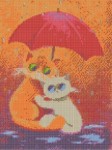 Алмазна мозаїка 'Кошенята під парасолькою', 30*40см, 954056, Santi 954056