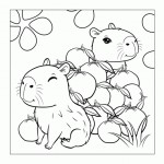 Розмальовка 20х20см. 1Вересня 'Капібари', 12 стор., 743342 743342