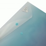 Папка-конверт YES А4 на кнопці 'Fusion', синьо-блакитна, 492290 492290