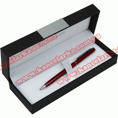 Ручка кулькова Cabinet 'Canoe' корпус червоний із сріблястим, пише синім O15964-03 O15964-03
