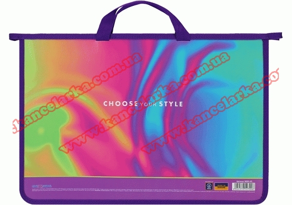Портфель пластиковий на блискавці, 2відд. 'Choose your style', CF30001-05 CF30001-05