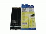 Набір чорнографітних олівців для креслення  за 12 шт різної твердості Е11304