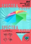 Бумага цветная А4/80gsm. (100) интенсив, Red красный, 250 Spektra Color 250