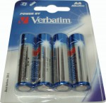 Verbatim Battery AA-LR6 Alkaline 1.5V, blister1х4 49921 