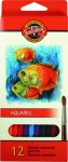 Олівці кольорові акварельні Mondeluz. 12шт. (2,8мм.)'Рибка' 