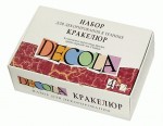 Набір для декорування в техніці кракелюр 'Decola' 4 глянцеві акрилові фарби + кракелюрний лак 2 шт. по 20мл. 9541253