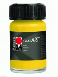 Фарба вітражна на основі розчинника 'Marabu' Glas Art, жовта, 15мл 420