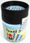Фарба об'ємна для розпису світлої тканини, синя пастельна 50мл 'Marabu' 691