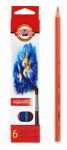 Карандаши цветные акварельные Mondeluz 'Рыбки' 6 цветов. (2,8 мм.)