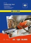 Плівка для ламінування 80мкм, 154х216мм. А5, 100шт., BM.7753 BM.7753