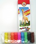 Пластилін на 10 кольорів 'Жираф', картонна упаковка, 200гр, Koh-i-Noor