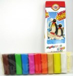 Пластилин на 10 цветов 'Пингвин', картонная упаковка + стеки, 200гр, Koh-i-Noor 1315006