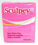 Пластика Sculpey III 57гр, Рожева неон 503