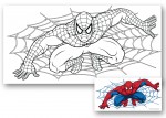 Полотно з контуром 'Людина-Павук' (15х30см.) з фарбами 950975