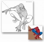 Полотно з контуром 'Людина-Павук' (25х25см.) з фарбами 950973