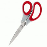Ножиці Duoton Soft, 16,5см, сіро-червоні, 6101-06-А 6101-06-А