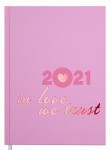 Щоденник датований 2021 CRAYON, А5, 336 стр., рожевий, ВМ.2107-10 ВМ.2107-10