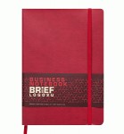 Блокнот діловий BRIEF LOGO2U А5, 96арк. клітинка, обкладинка зі штучної шкіри, червоний ВМ.295104-05 ВМ.295104-05