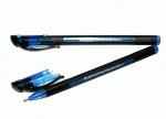 Ручка масляна Hiper Accord Black+ 0,7мм, тригранний корпус, колір стрижня синій HO-550B HO-550B
