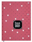 Ежедневник датированный 2021 SAVE, А5, 336 стр., розовый, ВМ.2167-46 ВМ.2167-46