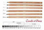 Олівець для ескізів 'Conte' чорний графітний, Carbon HB 500118