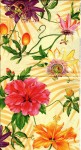 Серветка для декупажу, 'Квіти на жовтому фоні ',  33*33 см, 3-х шарові