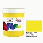 Фарба гуашева художня Жовта лимонна 903, 100мл., ROSA Studio 903