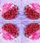 Салфетка для декупажа 'Розовые цветы' 33 * 33 см, 3-х слойные 