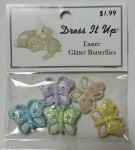 Набір гудзиків 'Easter Glitter Butterflies' 6шт.
